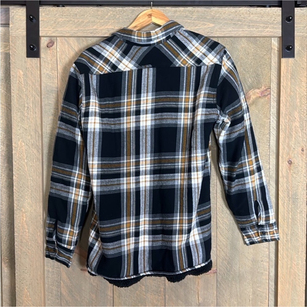 Levi’s plaid flannel shirt / jacket with warm Sherpa lining Size Small - Picture 2 of 11